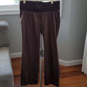 Liz Lange Maternity Brown Pinstripe Slacks